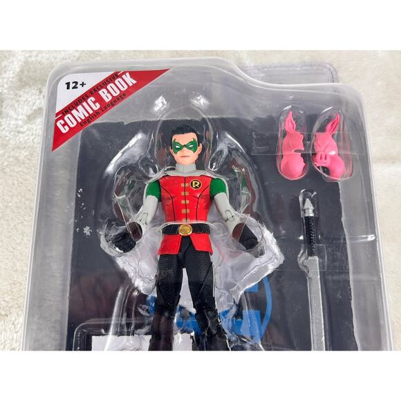 McFarlane DC Direct Page Punchers Platinum Edition Damian Wayne Robin 6” Figure - Picture 4 of 9